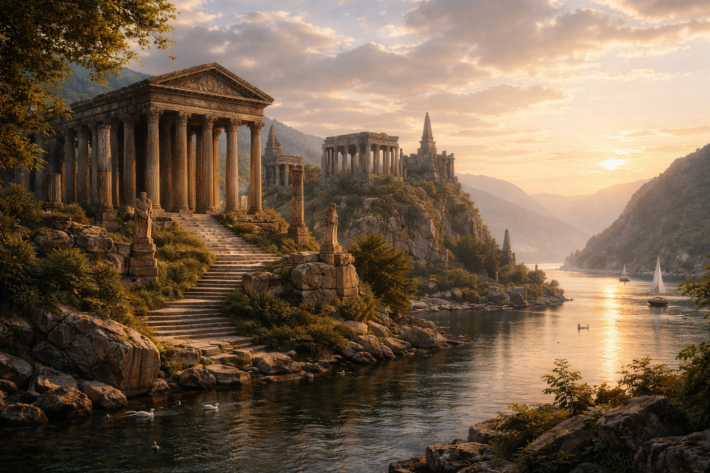 Alte Tempel Am Rhein